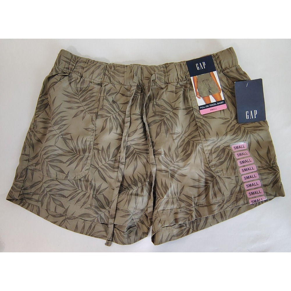 NWT Gap Pull-On Tencel Jungle Olive Green Women's Shorts Size Small - S - NEW